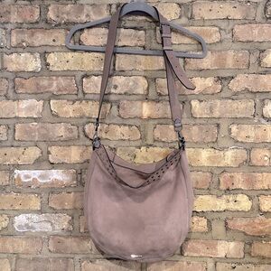 Rebecca Minkoff Dusty Taupe Suede Hobo Bag